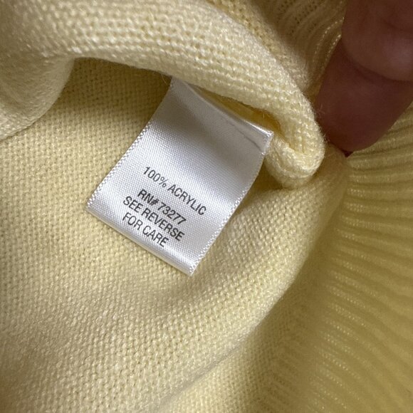 Croft & Barrow Sweater Sz XL Yellow Button Down Cardigan Preppy - Picture 4 of 8